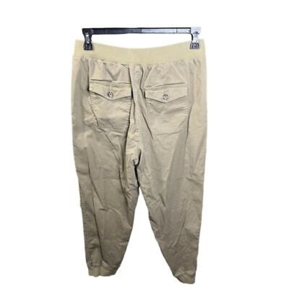 Madewell Women's Medium Khaki Twill Jogger Pants Elastic Waist Cuffed - Picture 5 of 11